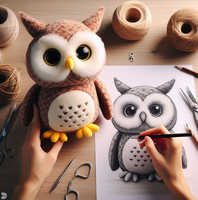 Peluche personnalisée OEM ODM, jouet en peluche mascotte, poupée hibou personnalisée, porte-clés, coussin en peluche avec logo de l'entreprise brodé