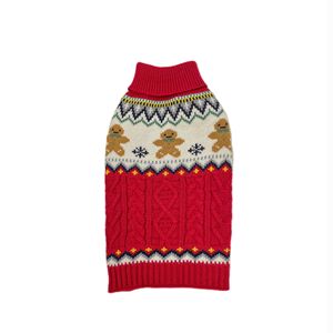 סוודר לחיות מחמד לחג המולד אדום ירוק ג'ינג'רברד אייל סריג אקרילי לכלבים קטנים חתולים חורף חם אירופאי אמריקאי סִגְנוֹן - Product Image 6
