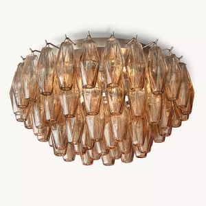 Plafonnier encastré en verre transparent de luxe américain moderne personnalisé pour palais église <span class=keywords><strong>temple</strong></span> plafonnier rond - Product Image 1