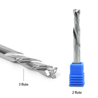 Mata bor kompresi Atas & bawah 2 seruling 3.175mm 6mm 8mm 10mm 12mm untuk mata kompresi karbida Solid Bit Chipboard kayu lapis