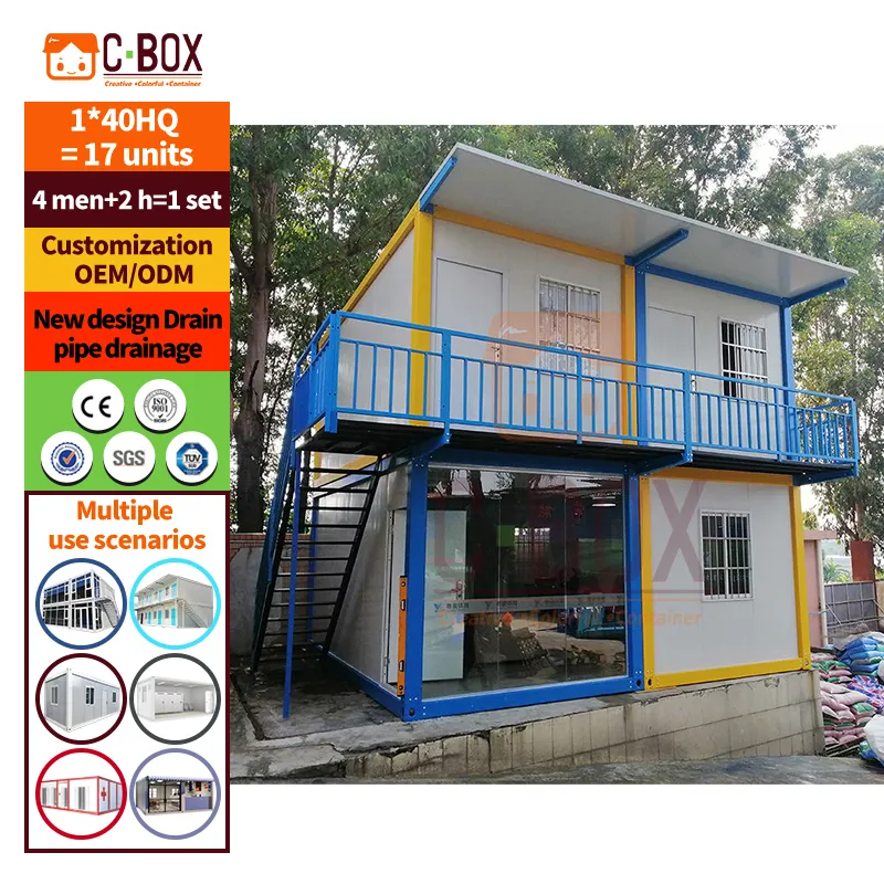 Cbox phẳng gói container chi phí thấp và dễ dàng lắp ráp prefab container nhà ở USA biệt thự Sentry Hộp bảo vệ nhà vệ sinh khách sạn