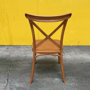 เก้าอี้ไม้ทำจากพลาสติกเรซินแบบผิวเรียบสำหรับใช้ในฟาร์มรับประทานอาหารกลางแจ้งงานอีเวนต์และงานปาร์ตี้ - Product Image 5