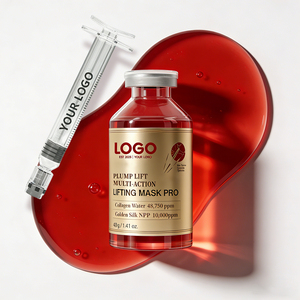 Mascarilla Facial OEM Lifting Firming Antiarrugas, Suaviza las Líneas Finas, Aumenta la Elasticidad, Luminosidad, Colágeno, Agua, Péptido de Seda Dorada - Product Image 1