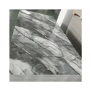 Alta lucida parete UV pannello PVC marmo foglio di grano e impermeabile pannello UV per la vendita