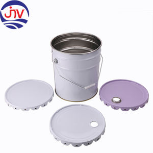 ถังดีบุกทำจากโลหะเคลือบสังกะสีรูปทรงกระบอกขนาด5แกลลอนฝาปิด20L แบบพ่นสีขาวรีไซเคิลได้ - Product Image 4