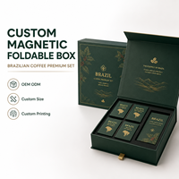 Boîtes cadeaux en carton rigide magnétique 1200 g/m² avec logo personnalisé, mettant en valeur la réputation du café de la Réserve colombienne