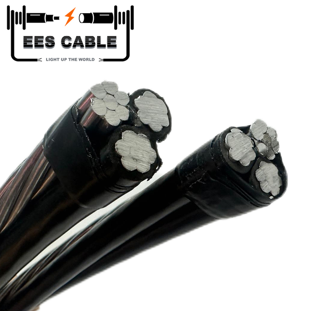 ABC Cable Triplex Artemia 4AWG Solid Aluminum Aerial Bundled ACSR XLPE Insulation Overhead Low Voltage Power Cable ASTM B-230