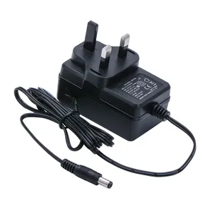 Factory custom UK Plug Power Adapter 5V 12V CCTV camera switching power supply 24W CE ROHS FCC ETL certificated
