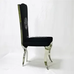 High Quality Royal Louis Wedding Chairs High Back Velvet Fabric Dining Chair