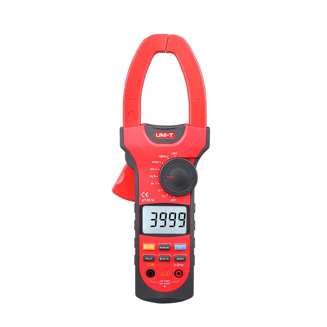 UT207 UNI-T Clamp LCD Digital Multimeter AC DC Volt Amp Meter Ohm Hz Tester Discount
