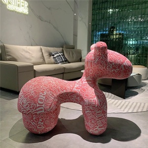 JS Tabouret enfant en forme de poney de dessin animé, chaise de repos animale de dessin animé, jouet décoratif pour le sol, pour salon, chambre et salle de jeux - Product Image 4