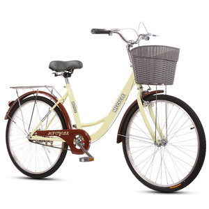 Vélo de ville rétro pour <span class=keywords><strong>femme</strong></span> avec panier, cadre en acier <span class=keywords><strong>24</strong></span> <span class=keywords><strong>ou</strong></span> <span class=keywords><strong>26</strong></span> <span class=keywords><strong>pouces</strong></span>, vente en gros OEM/ODM - Product Image 5