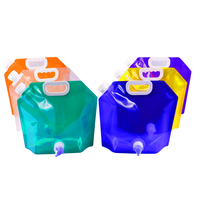 Sac de robinet en plastique personnalisé en usine de différentes couleurs 2.5L5L 10L Portable Camping en plein air Sports Alpinisme Sac à eau pliant