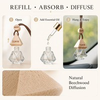 Pendentif Désodorisant Voiture en Bois Moderne Populaire Aromathérapie Nouvelle Arrivée 2026 Parfum Liquide Désodorisant Freesia Gardénia