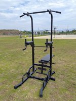 Torre de Ejercicios Plegable IUNNDS de Acero Aleado, Barra de Dominadas, Estación de Flexiones, Ajustable, Multifuncional, Portátil, para Entrenamiento de Fuerza en Casa