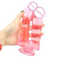 Dildo double tête pour femmes, double stimulation vaginale et anale, masturbateur à double canal pour couples homosexuels, pénis artificiel pour adultes