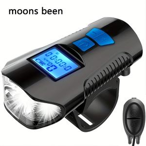 Lumière de vélo rechargeable étanche <span class=keywords><strong>BrightStar</strong></span>-Améliorez votre conduite avec compteur de vitesse et odomètre intégrés pour la lumière de photographie - Product Image 1