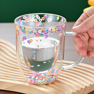 แก้วกาแฟสองชั้นลาย<span class=keywords><strong>ดอกไม้</strong></span>แห้งพร้อมดอกไม้แห้งตกแต่งผนัง ขายส่ง - Product Image 3