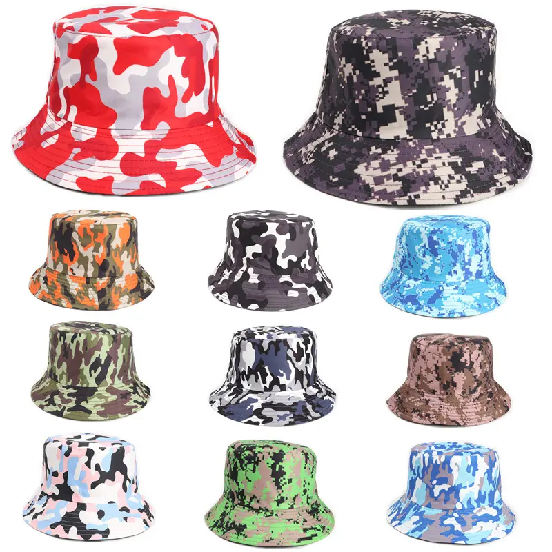 Best Selling Cheap High Quality Wide Brim Reversible Bucket Hats Sun Protection Tie Dyed Bucket Hat