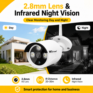 Système de <span class=keywords><strong>surveillance</strong></span> NVR 8 canaux Wistino avec détection IA intelligente, vision nocturne couleur, caméra bullet extérieure étanche, système CCTV - Product Image 5