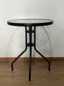 طاولة طعام خفيفة الوزن ومحمولة من الزجاج المقوى، أثاث خارجي متين بتصميم عصري للفنادق والمدارس وغرف المعيشة والحدائق - Product Image 4