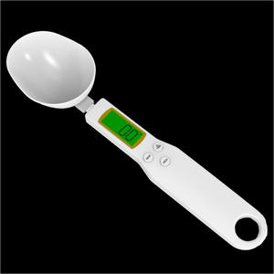 Mini báscula de cocina de plástico con cuchara medidora, báscula electrónica de precisión de 0,1g para hornear, uso doméstico, funciona con pilas - Product Image 4