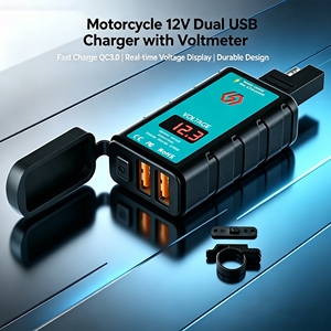 <span class=keywords><strong>Cargador</strong></span> USB Multifuncional a Prueba de Agua para Motocicleta, Adaptador de <span class=keywords><strong>Cargador</strong></span> de Teléfono Celular para Motocicleta, <span class=keywords><strong>Cargador</strong></span> USB Doble para Motocicleta - Product Image 1