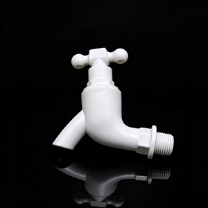 Robinet d'eau en plastique DN15 1/2" avec noyau de valve en céramique, robinet de lavabo mural à poignée en T, interrupteur fluide pour salle de bain et jardin - Product Image 1