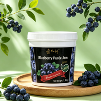 Confiture de purée de myrtilles concentrée aux fruits naturels, directement de l'usine Lotlong, pour garniture de desserts de boulangerie et garniture de pâtisseries