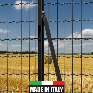 Modulo Iniziale/Finale in Alluminio Marrone e Perline di Vetro Satinato per Parete Divisoria con 2 Traverse - H2550xL1000 mm - per Porte - Product Image 1