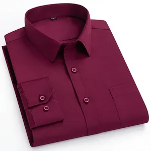 Novedad <span class=keywords><strong>de</strong></span> Verano, <span class=keywords><strong>Camisas</strong></span> Transpirables, Casuales y Elegantes, Talla Grande 7XL, Delgadas, Elásticas, <span class=keywords><strong>de</strong></span> Manga Larga para <span class=keywords><strong>Hombre</strong></span>, <span class=keywords><strong>de</strong></span> Color Sólido, Ropa <span class=keywords><strong>de</strong></span> Oficina - Product Image 3