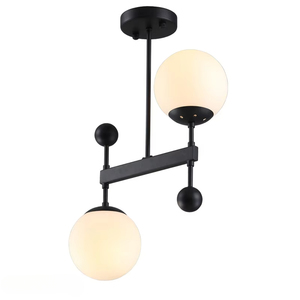 Lampes suspendues modernes en forme de <span class=keywords><strong>boule</strong></span> de verre dorée, style nordique minimaliste, en fer, LED, luminaires suspendus, éclairage de décoration intérieure - Product Image 5
