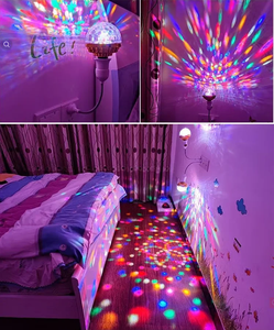 E27 Mini Rotating Magical <b>Ball</b> Light RGB Projection <b>Lamp</b> Party <b>Ball</b> Light for Home Party KTV Bar Stage Wedding Lighting - Product Image 4