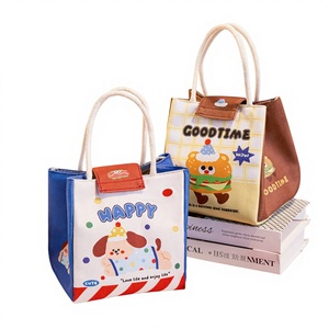 Bolsa Térmica para Almuerzo con Diseño de Oficinista de Dibujos Animados, de Poliéster Grueso, Portátil, de Alta Apariencia, para Estudiantes - Product Image 2