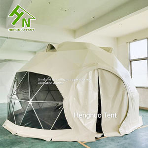 Dôme géodésique moderne en bâche PVC <span class=keywords><strong>camouflage</strong></span> avec porte ronde, conception imperméable quatre saisons pour le glamping en plein air - Product Image 6