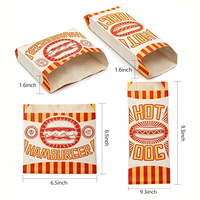 Sacs en papier pour hot-dogs, sacs en papier doublés de papier aluminium, sacs de livraison de restauration rapide avec logo