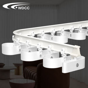 Rail de rideau en alliage d'aluminium courbé de style industriel, simple/double, directement de l'usine, rail de rideau en aluminium - Product Image 1