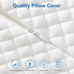 Almohada Cervical <span class=keywords><strong>de</strong></span> <span class=keywords><strong>Espuma</strong></span> Viscoelástica Contour con Patrón <span class=keywords><strong>de</strong></span> Diamantes Acolchado y Funda Extraíble <span class=keywords><strong>para</strong></span> Alivio del Dolor <span class=keywords><strong>de</strong></span> Cuello - Product Image 4