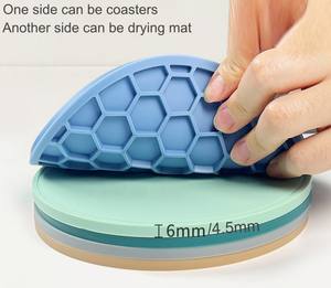 Hot Sale BPA Free Silicone Cups <b>Coaster</b> Desk Cup <b>Coasters</b> for Table Protection Set Of 6 Silicone <b>Drink</b> <b>Coasters</b> - Product Image 3