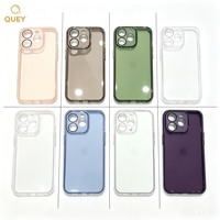 Coque de téléphone miroir en gros pour 17 Pro Max, 6 couleurs, coque en TPU sans cadre, protection d'objectif d'appareil photo, antichoc, paysage urbain