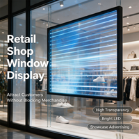 Écran LED transparent pour vitrine, affichage publicitaire haute transparence pour magasin, centre commercial, extérieur/intérieur, 1 an, P3