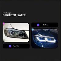 Kit de modernisation de phares LED 12V pour Série 3 E90 2005-2012, feux de jour, clignotants