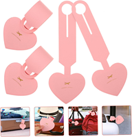 Étiquettes de bagages personnalisées en PVC ou en cuir PU pour sacs à dos, valises et bagages de voyage – Forme cœur personnalisable