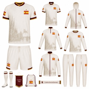<span class=keywords><strong>Maglia</strong></span> e Pantaloncini da <span class=keywords><strong>Calcio</strong></span> 2026 all'ingrosso Bianchi di Alta Qualità - Edizione Giocatore Squadra Nazionale Spagna per Bambini - Product Image 3