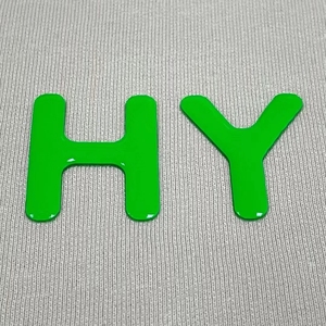 Kustom Shinny stiker <span class=keywords><strong>Patch</strong></span> Timbul 3D bentuk Roll 3D Logo Transfer panas untuk T-Shirt pakaian Tag karet desain PVC - Product Image 5