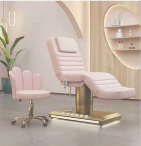 Electric Eyelash Bar Salon <b>Bed</b> with <b>Headrest</b> Extensions Height Adjustable Eyebrow Lash Chair Treatment Table Model 115 - Product Image 1