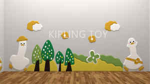 Panneaux muraux 3D floraux sur le thème de la flore et de l'herbe pour aire de jeux intérieure - Product Image 3
