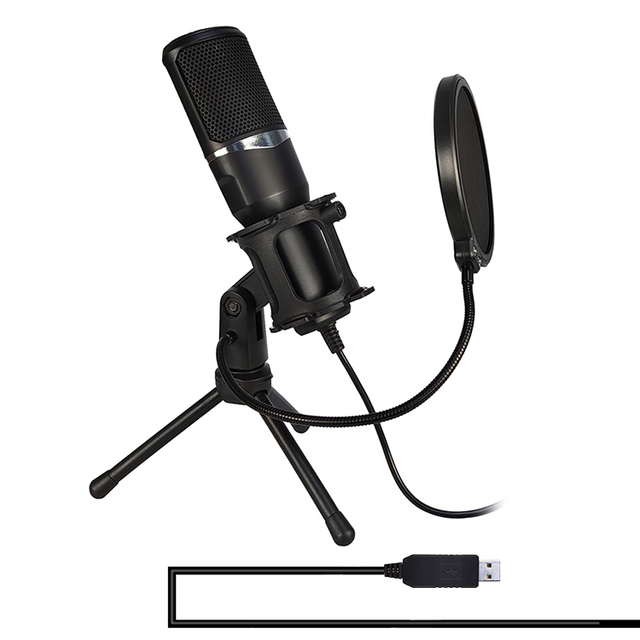 USB Microphone Professional Condenser Microphones for PC Computer Laptop Recording Studio Singing Gaming Streaming