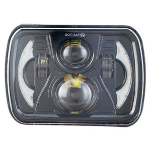 Faros Delanteros Cuadrados <span class=keywords><strong>de</strong></span> Aluminio <span class=keywords><strong>de</strong></span> 7 Pulgadas, 6000K, 80W, IP67, Impermeables, para Modificación <span class=keywords><strong>de</strong></span> Camiones y Vehículos Todoterreno, con Luces <span class=keywords><strong>de</strong></span> Circulación Diurna - Product Image 1