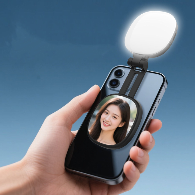 Tiktok Hot Selling K04 Compact Magnetic Selfie Fill Light With Mirror 3 Lighting Modes Soft for Daily Use Live
